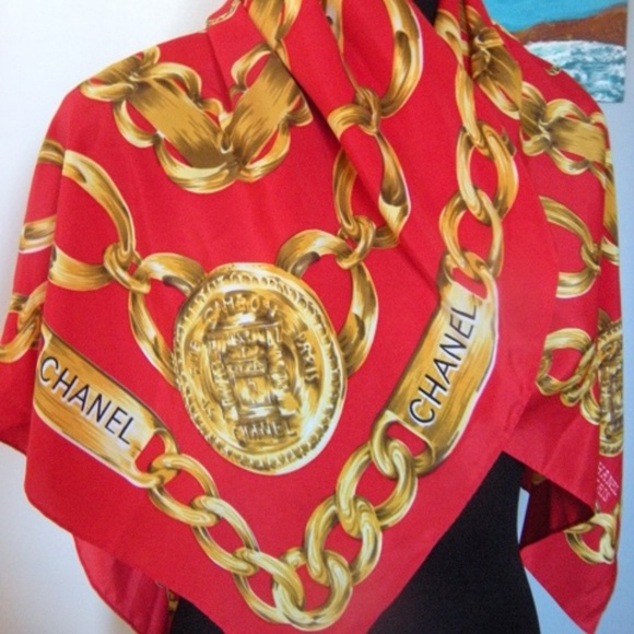 Chanel scarf red Clearance